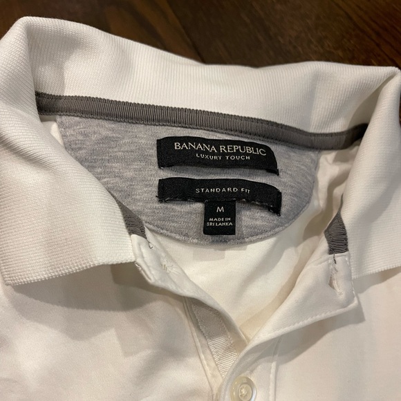 Banana Republic white Polo shirt Standard Fit Size M - Picture 5 of 5